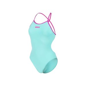 Fato de Banho Mulher Arena Tie Back Solid Água