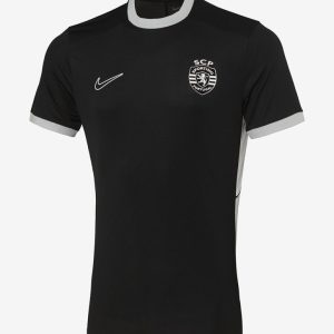 T-shirt Treino Preta Emblema Monocromático