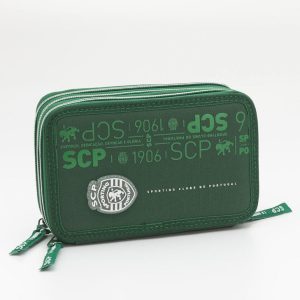 Estojo Escolar Triplo SCP com Papelaria