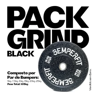 Pack Discos Grind Preto 165kg