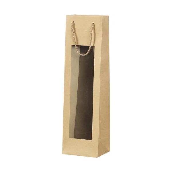 Sacos para Garrafas Kraft com Janela