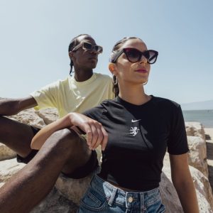 T-shirt Crop Grace Preta