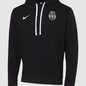 Hoodie Preto Emblema Monocromático