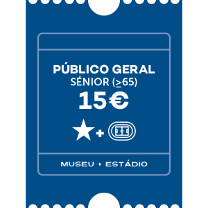 TOUR FC PORTO – MUSEU + ESTÁDIO | SÉNIOR (>=65) PÚBLICO GERAL