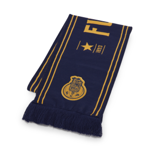 Cachecol FC Porto Azul Navy Dourado Dois Logos